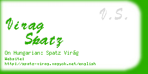 virag spatz business card